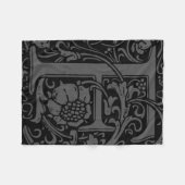 Couverture Polaire Lettre F Monogramme médiéval Art Nouveau (Devant (Horizontal))