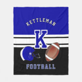 Couverture Polaire LETTRE Football 🏈 Bleu foncé Sport (Devant)