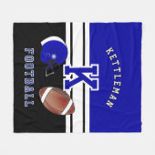 Couverture Polaire LETTRE Football 🏈 Bleu foncé Sport (Devant (Horizontal))