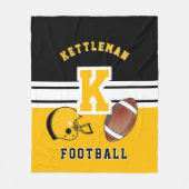 Couverture Polaire LETTRE Football 🏈 Jaune Doré Sport (Devant)