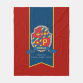 Couverture Polaire Lettre garçon P nom signifiant chevaliers de lion (Devant)