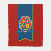 Couverture Polaire Lettre garçon Q nom signifiant Quinn chevaliers de (Devant)