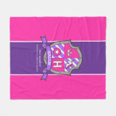 Couverture Polaire Lettre hallie H nom signifiant bouclier rose viole (Devant (Horizontal))