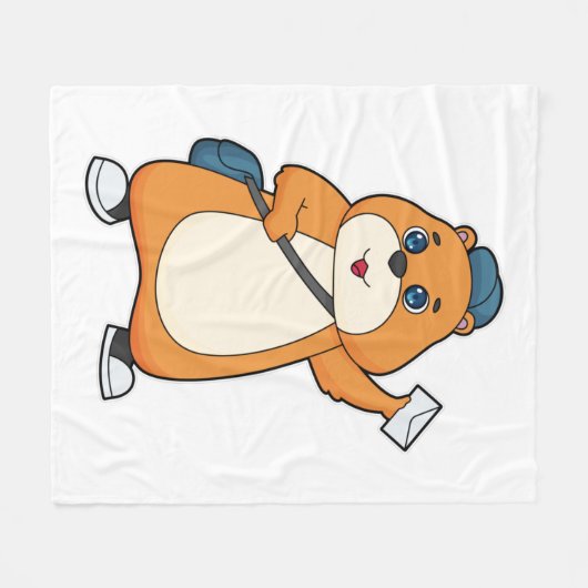 Couverture Polaire Lettre hamster Postman (Devant (Horizontal))