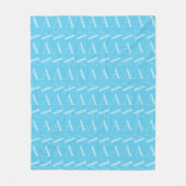 Couverture Polaire Lettre initiale A, Aqua Blue (Devant)