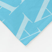 Couverture Polaire Lettre initiale A, Aqua Blue (Coin)