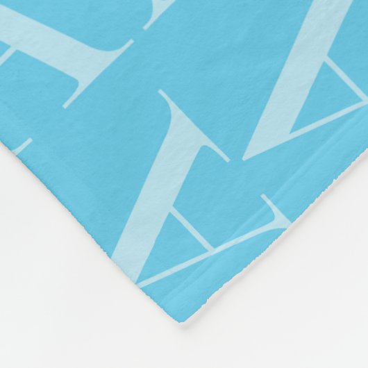 Couverture Polaire Lettre initiale A, Aqua Blue (Coin)
