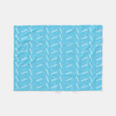 Couverture Polaire Lettre initiale A, Aqua Blue (Devant (Horizontal))