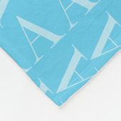 Couverture Polaire Lettre initiale A, Aqua Blue (Coin)