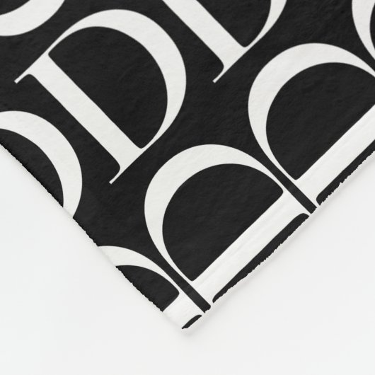 Couverture Polaire Lettre initiale D monogramme (Coin)