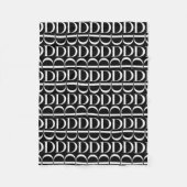 Couverture Polaire Lettre initiale D monogramme (Devant)