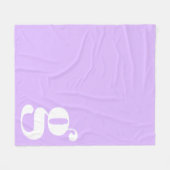 Couverture Polaire Lettre initiale de monogramme moderne pastel lavan (Devant (Horizontal))