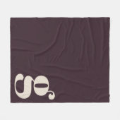 Couverture Polaire Lettre initiale de monogramme moderne prune foncé  (Devant (Horizontal))