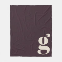 Lettre initiale de monogramme moderne prune violet