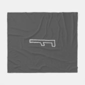 COUVERTURE POLAIRE LETTRE INITIALE GRECQUE PLAINE MONOMOBILE (Devant (Horizontal))