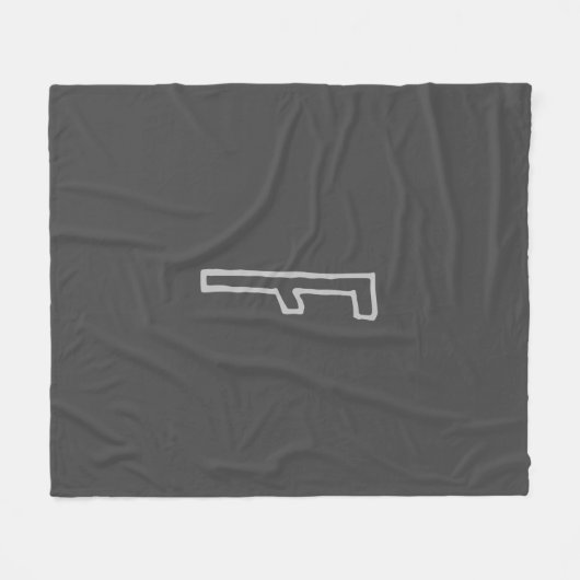 COUVERTURE POLAIRE LETTRE INITIALE GRECQUE PLAINE MONOMOBILE (Devant (Horizontal))