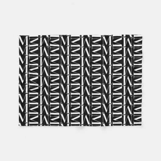 Couverture Polaire Lettre initiale M (Devant (Horizontal))