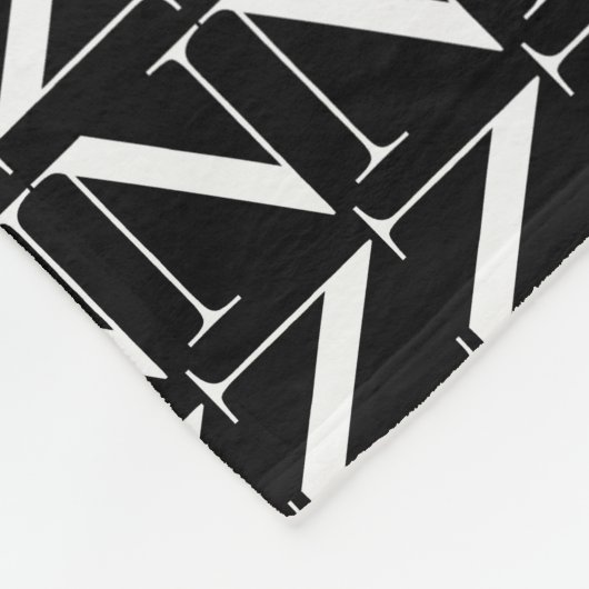 Couverture Polaire Lettre initiale monogramme N (Coin)