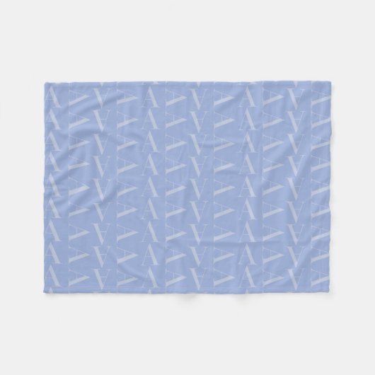 Couverture Polaire LETTRE INITIALE MONOGRAPHIQUE A Bleu (Devant (Horizontal))