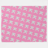 Couverture Polaire Lettre K argent rose (Devant (Horizontal))