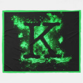 COUVERTURE POLAIRE LETTRE K MAJUSCULE VERTE (Devant (Horizontal))