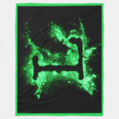 COUVERTURE POLAIRE LETTRE L MAJUSCULE VERTE (Devant)