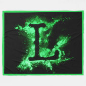 COUVERTURE POLAIRE LETTRE L MAJUSCULE VERTE (Devant (Horizontal))