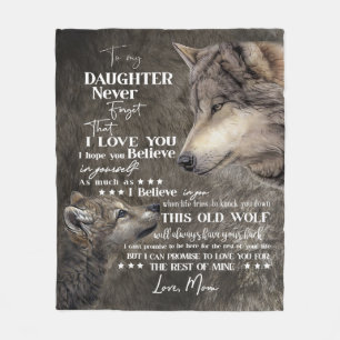 Couverture Polaire Lettre loup  Une Lettre Personnalisée À Ma Fille