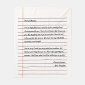 Couverture Polaire Lettre manuscrite moderne papier Carnet pour maman (Devant)