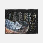 Couverture Polaire Lettre personnalisée à ma femme (Devant (Horizontal))