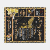 Couverture Polaire Lettre personnalisée à ma mère aimée (Devant (Horizontal))