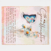 Couverture Polaire Lettre personnalisée à ma petite-fille (Devant (Horizontal))