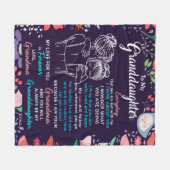 Couverture Polaire Lettre personnalisée à ma petite-fille (Devant (Horizontal))