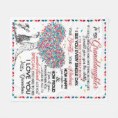 Couverture Polaire Lettre personnalisée à ma petite-fille (Devant (Horizontal))