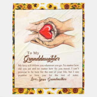 Couverture Polaire Lettre Personnalisée À Ma Petite-Fille,