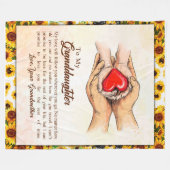 Couverture Polaire Lettre Personnalisée À Ma Petite-Fille, (Devant (Horizontal))