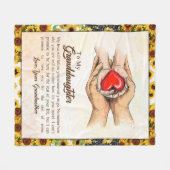 Couverture Polaire Lettre personnalisée à ma petite-fille (Devant (Horizontal))