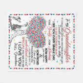 Couverture Polaire Lettre personnalisée à ma petite-fille (Devant (Horizontal))