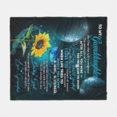 Couverture Polaire Lettre personnalisée à ma petite-fille (Devant (Horizontal))