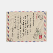 Couverture Polaire Lettre Personnalisée À Mon Ami, (Devant (Horizontal))