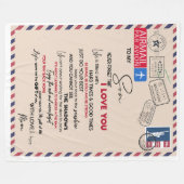 Couverture Polaire Lettre personnalisée à mon fils (Devant (Horizontal))