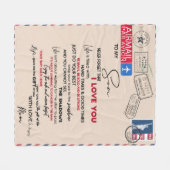 Couverture Polaire Lettre personnalisée à mon fils (Devant (Horizontal))