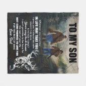 Couverture Polaire Lettre Personnalisée À Mon Fils De Papa Blanket (Devant (Horizontal))