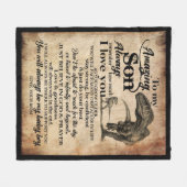 Couverture Polaire Lettre personnalisée à mon fils Extraordinaire (Devant (Horizontal))