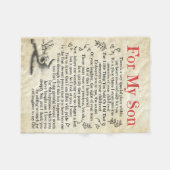 Couverture Polaire Lettre Personnalisée À Mon Fils, Fils Birthday Gi (Devant (Horizontal))