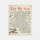 Couverture Polaire Lettre Personnalisée À Mon Fils, Fils Birthday Gi (Devant)