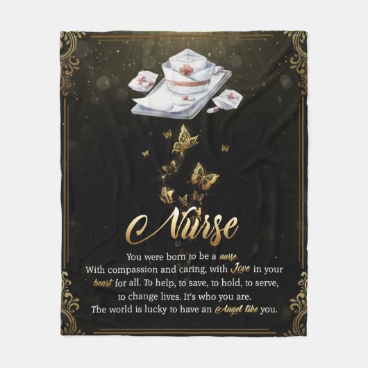 Couverture Polaire Lettre personnalisée à mon infirmière (Devant)