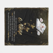 Couverture Polaire Lettre personnalisée à mon infirmière (Devant (Horizontal))