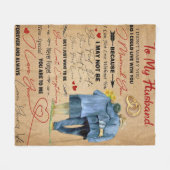 Couverture Polaire Lettre personnalisée à mon mari (Devant (Horizontal))