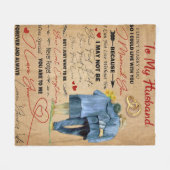 Couverture Polaire Lettre personnalisée à mon mari (Devant (Horizontal))